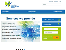 Tablet Screenshot of ahsa.com.au